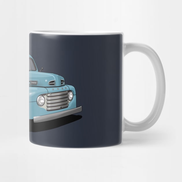 1950 Ford F1 Pickup Truck in light blue by candcretro